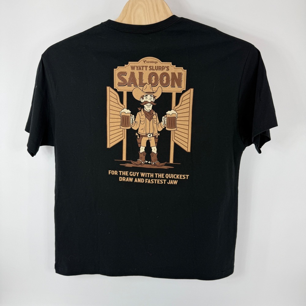 Birddogs Mens Wyatt Slurps Saloon Graphic T-Shirt Black XL Cotton Short Sleeve - Picture 4 of 8